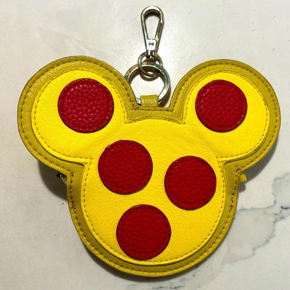 DISNEY LOUNGEFLY Mickey Shaped Wristlet Clutch Coin Purse With Hook